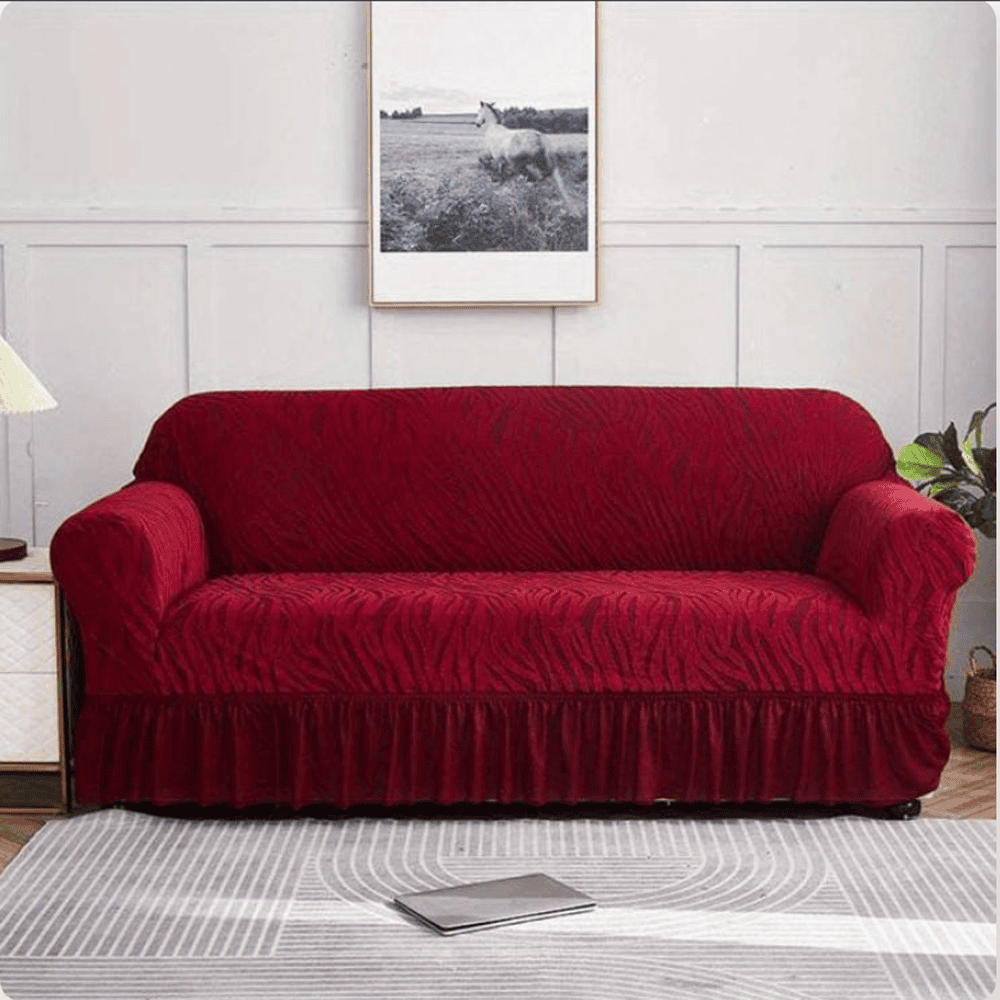 Zebra Sofa Cover - Red — Zebra Sofa Covers price in Pakistan
